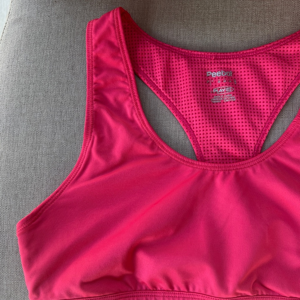 Pink Reebok Sports Bra, Size M. - Picture 2 of 3